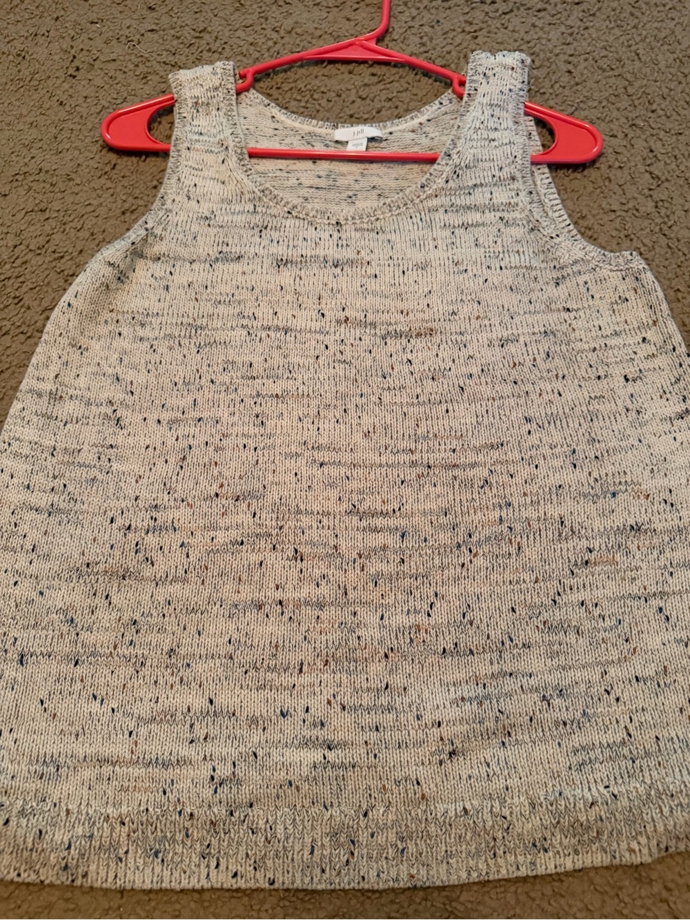 J.Jill Women's Speckled Knit Sleeveless Tank Top